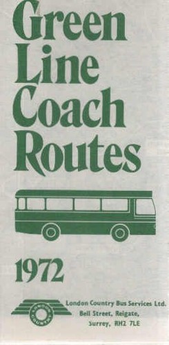 Green line coach routes 1972 - line,